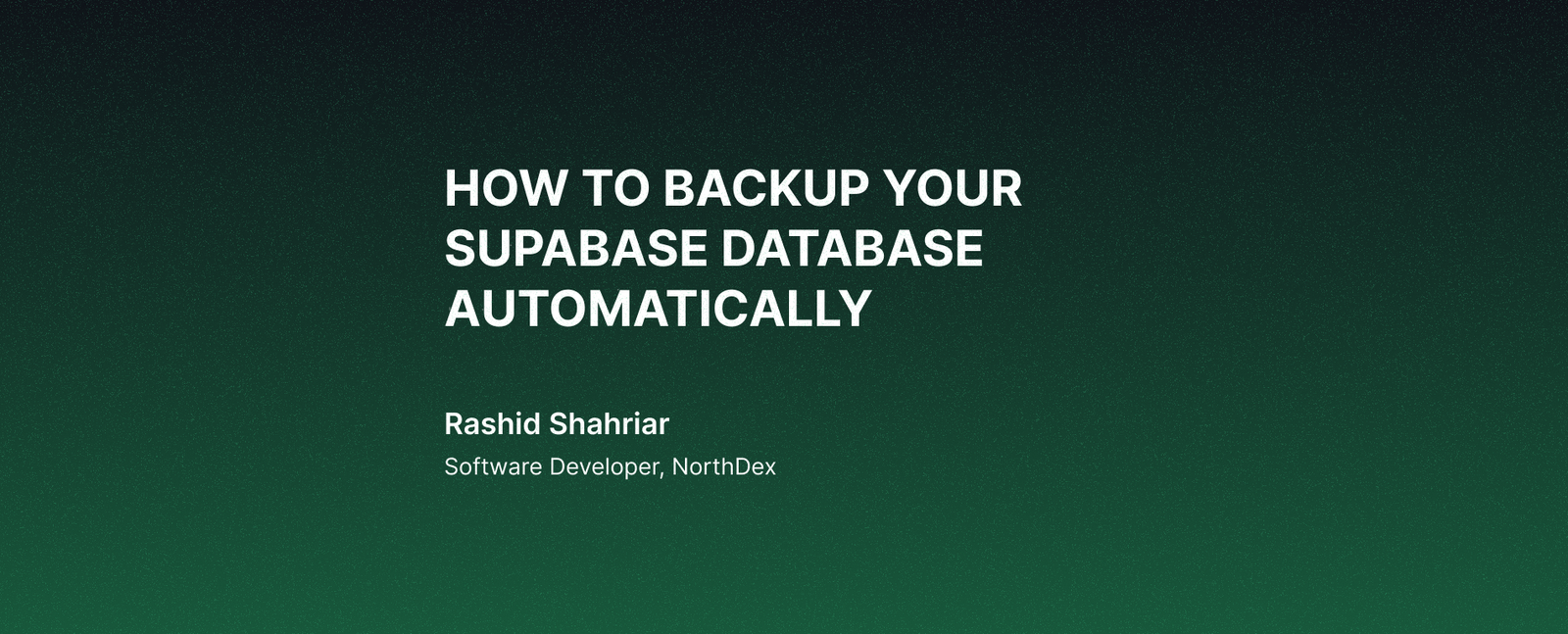 How to Backup Your Supabase Database Automatically