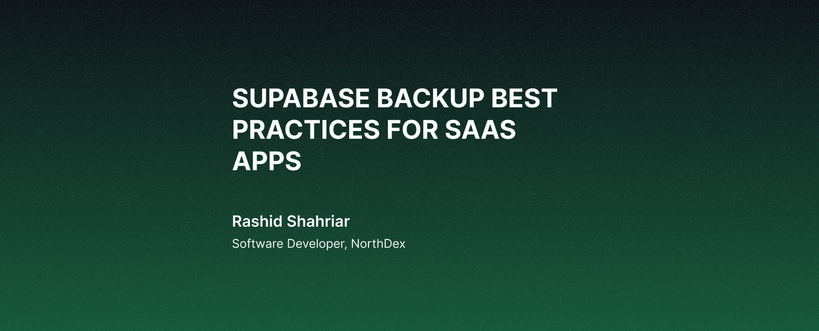 Supabase Backup Best Practices for SaaS Apps