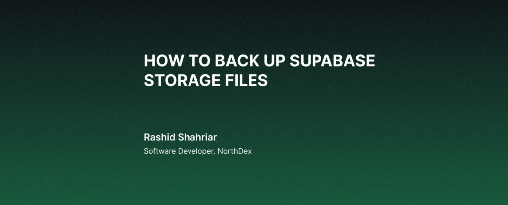How to Back Up Supabase Storage Files