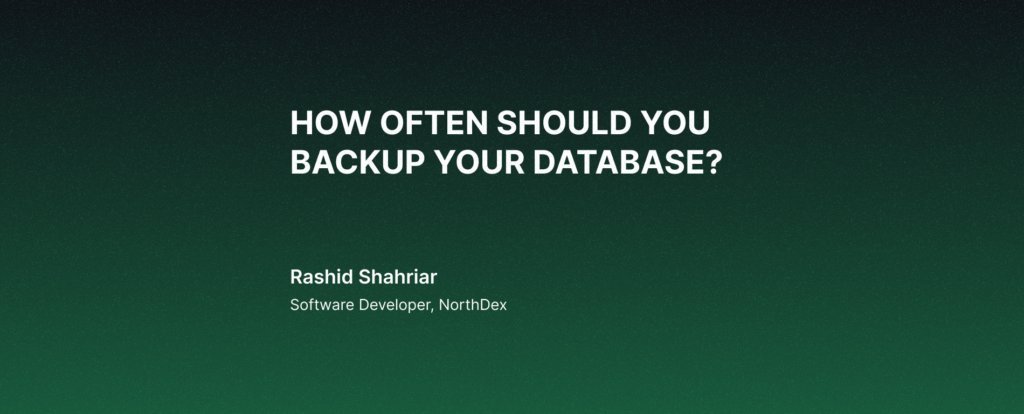 How Often Should You Backup Your Database?