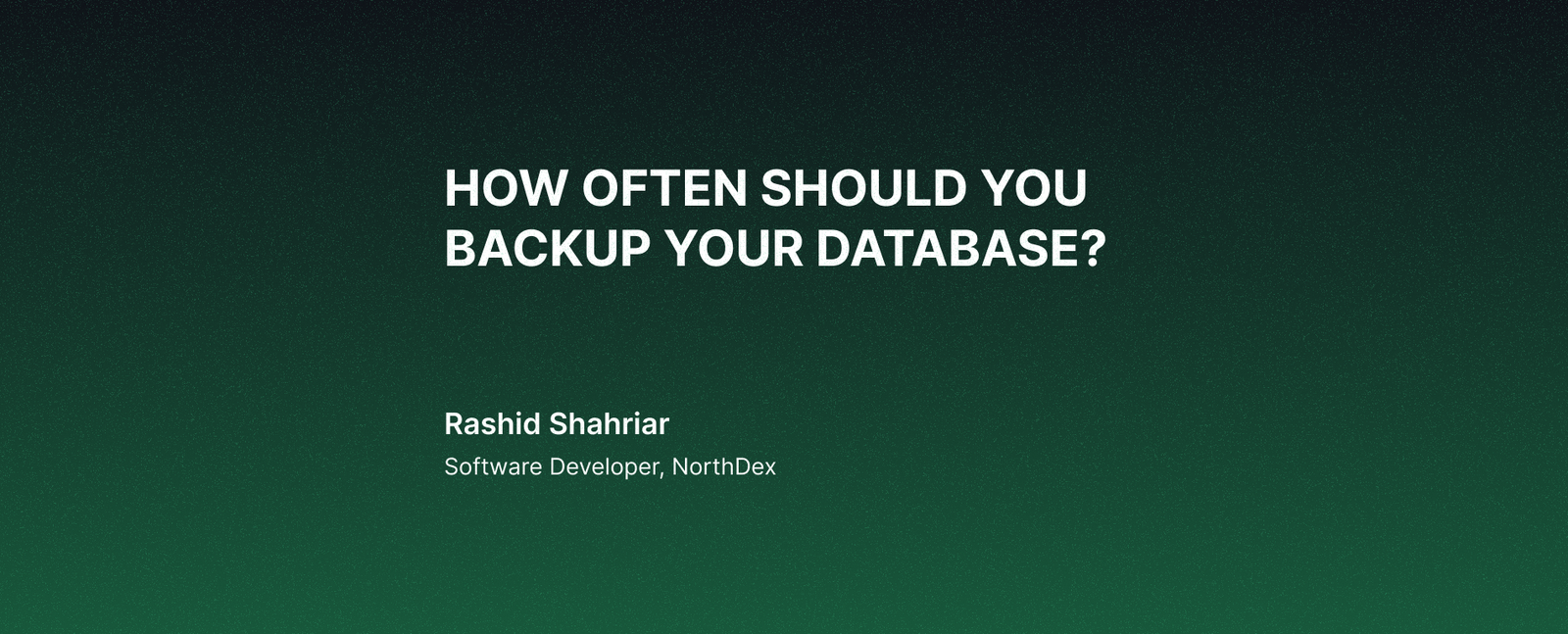 How Often Should You Backup Your Database?